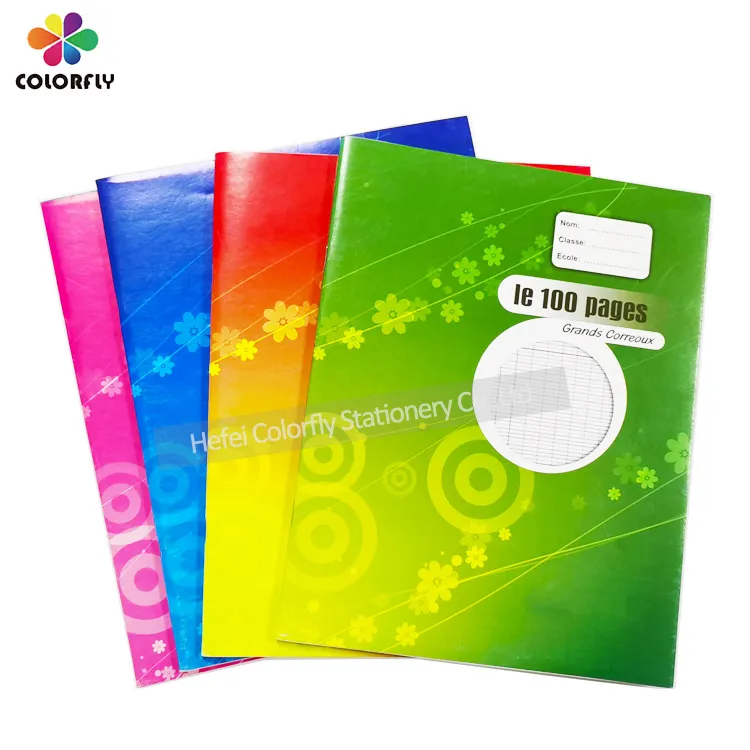 Ruled French Seyes Factory Promotion Price White Board Cover Exercise Notebook for Africa School
