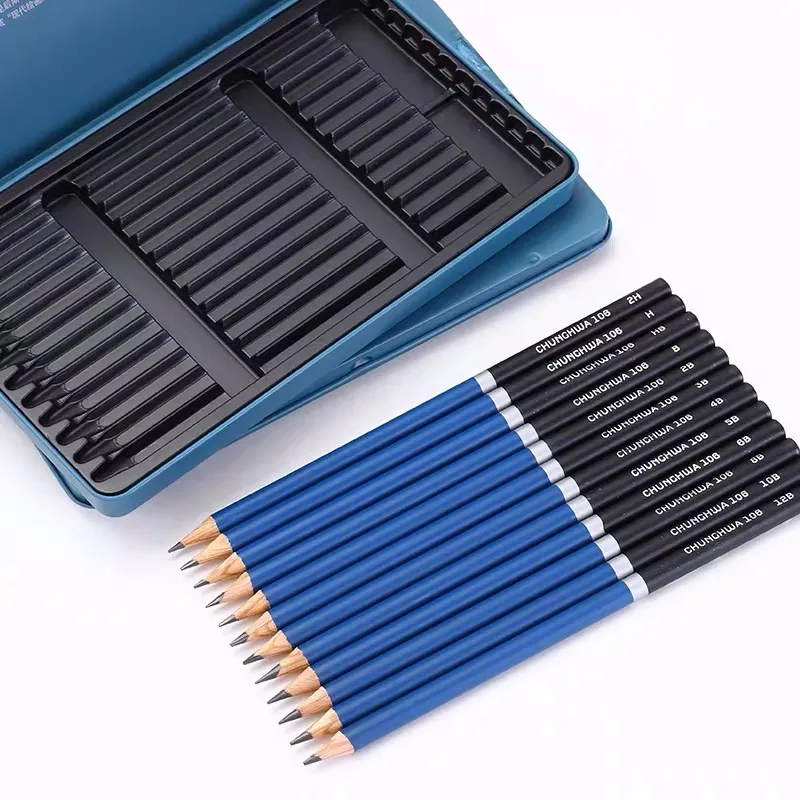 School Supply Office Supply Promotional Gift Stationery Sketch Wooden Drawing Pencil Chunghwa Brand 106 Professional