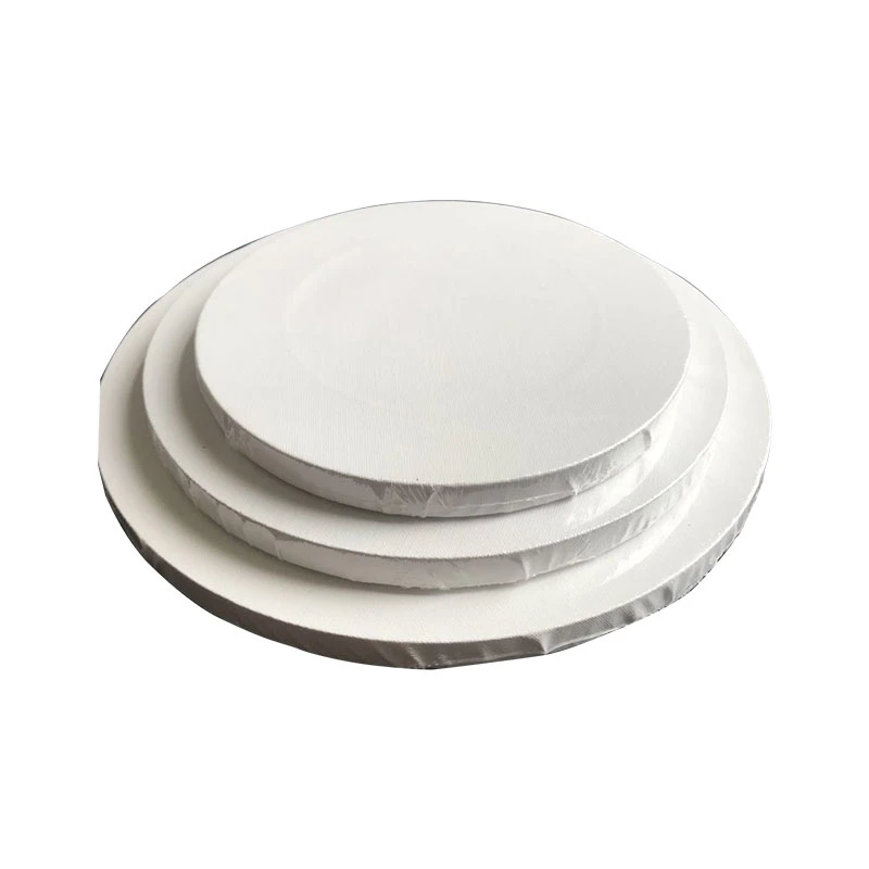 U. S. Art Supply 16 Inch Diameter Round 12 Ounce Primed Gesso Professional Quality Acid-Free Stretched Canvas (Pack of 2)