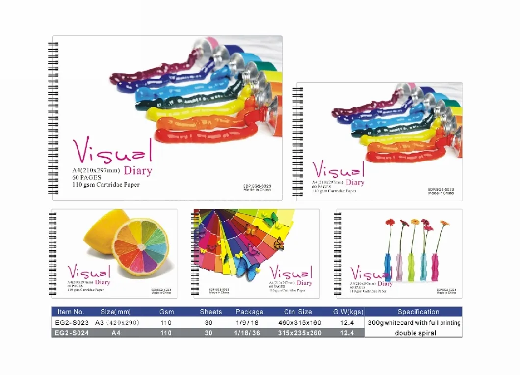 Wholesale Custom A3/A4/A5 Drawing Book Hardcover Blank Art Sketchbook