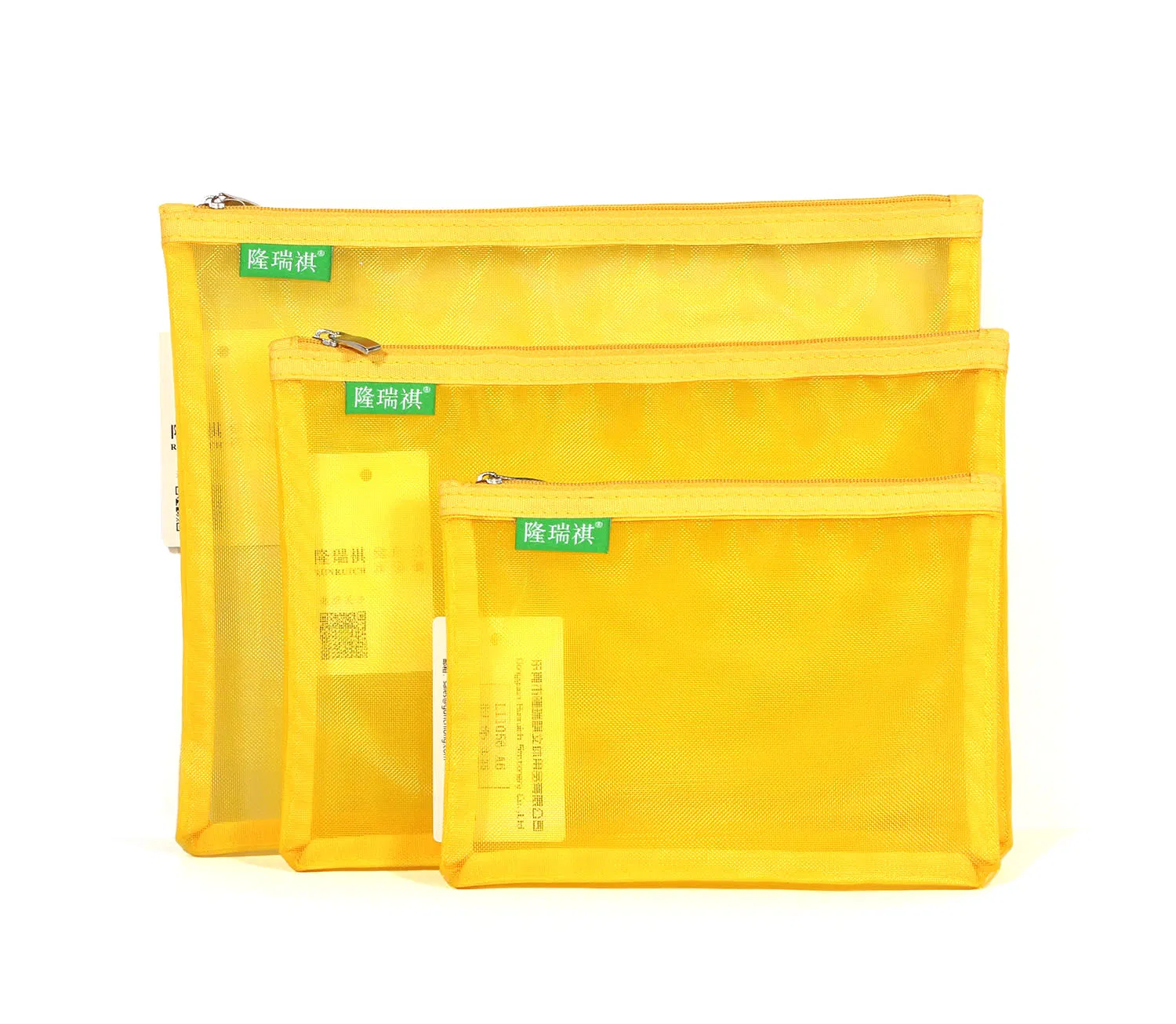 Wholesale Stationery Student A6/A5/A5.5/B5 Nylon Mesh Pen Change Small Items Storage Portable Ziplock Office School Document File Bag